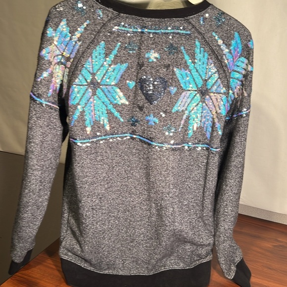 PINK, Victoria Secret, iridescent sweatshirt, XS, oversized - Picture 4 of 6